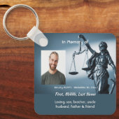 Memorial Keepsake Scales Justice Law Sleutelhanger (Voorkant)