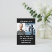 Memorial Keepsake Schalen van het Rechtvaardigheid Visitekaartje (Staand voorkant)