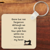  Memorial Keepsake Seamstress  Sleutelhanger (Achterkant)