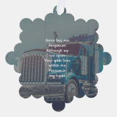 Memorial Keepsake Semi Truck Trailer Ornament Kaart (Voorkant)