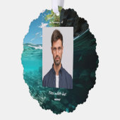 Memorial Keepsake Service Deep Sea Diving Diver Ornament Kaart (Links)