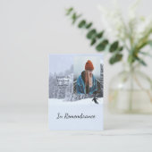 Memorial Keepsake Skiën Skiën Sneeuw Winter Ski Visitekaartje (Staand voorkant)