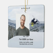 Memorial Keepsake Snowboarding Winter Keramisch Ornament (Links)
