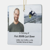 Memorial Keepsake Snowboarding Winter Keramisch Ornament (Links)
