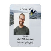 Memorial Keepsake Snowboarding Winter Magneet (Verticaal)