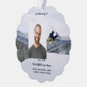 Memorial Keepsake Snowboarding Winter Ornament Kaart (Links)