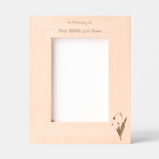 Memorial Keepsake Snowdrop Flowers Gegraveerde Lijstjes (Voorkant)