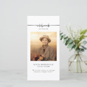 Memorial Keepsake Spaans begrafenis foto Bladwijze (Staand voorkant)