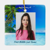 Memorial Keepsake Tropical Beach Exotic Keramisch Ornament (Voorkant)