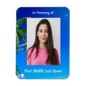 Memorial Keepsake Tropical Beach Exotic Magneet (Verticaal)