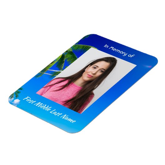 Memorial Keepsake Tropical Beach Exotic Magneet (Linkerzijde)