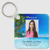 Memorial Keepsake Tropical Beach Exotic Sleutelhanger (Voorkant)
