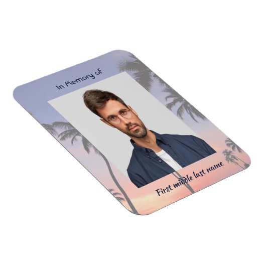 Memorial Keepsake Tropical Beach Magneet (Rechterzijde)