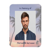 Memorial Keepsake Tropical Beach Magneet (Verticaal)