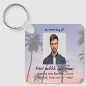 Memorial Keepsake Tropical Beach Sleutelhanger (Voorkant)
