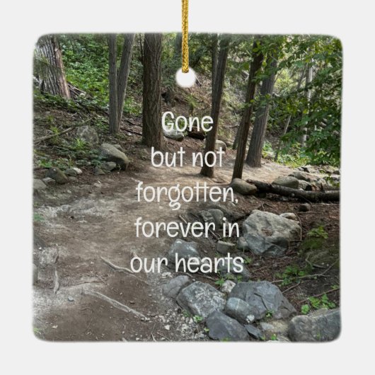 Memorial Keepsake verdwenen, maar niet vergeten Keramisch Ornament (Achterkant)