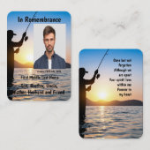 Memorial Keepsake visser Vist vis Visitekaartje (Voorkant / Achterkant)