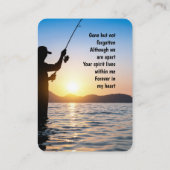 Memorial Keepsake visser Vist vis Visitekaartje (Achterkant)