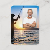 Memorial Keepsake visser Vist vis Visitekaartje (Voorkant)