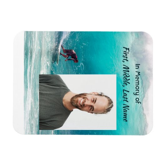  Memorial Keepsake  Wave Surfer Water Magneet (Horizontaal)