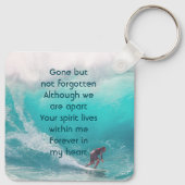 Memorial Keepsake  Wave Surfer Water Sleutelhanger (Achterkant)