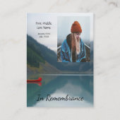 Memorial Keepsake Wilderness Lake Canoe Visitekaartje (Voorkant)