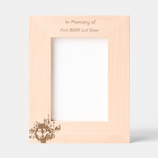 Memorial Keepsake Wolf Wolves Animal art Gegraveerde Lijstjes (Voorkant)