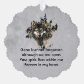  Memorial Keepsake Wolf Wolves Animal art Ornament Kaart (Achterkant)