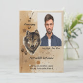 Memorial Keepsake Wolf Wolves Animal Kaart (Staand voorkant)
