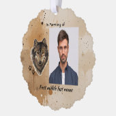 Memorial Keepsake Wolf Wolves Animal Ornament Kaart (Links)