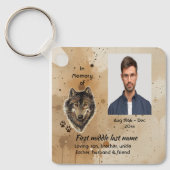 Memorial Keepsake Wolf Wolves Animal Sleutelhanger (Voorkant)