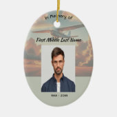  Memorial Keepsakes Pilot Airplane Sunset Keramisch Ornament (Voorkant)