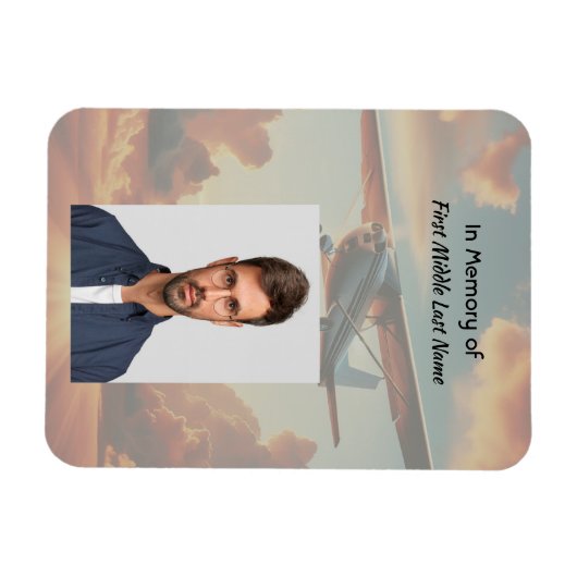  Memorial Keepsakes Pilot Airplane Sunset Magneet (Horizontaal)