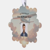 Memorial Keepsakes Pilot Airplane Sunset Ornament Kaart (Links)