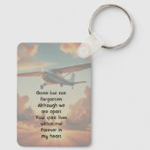  Memorial Keepsakes Pilot Airplane Sunset Sleutelhanger (Achterkant)