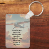 Memorial Keepsakes Pilot Airplane Sunset Sleutelhanger (Achterkant)