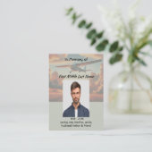  Memorial Keepsakes Pilot Airplane Sunset Visitekaartje (Staand voorkant)