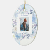 Memorial Keepslag Hummingbird Blue Rozen Keramisch Ornament (Links)