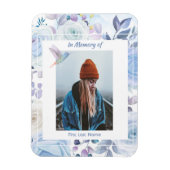 Memorial Keepslag Hummingbird Blue Rozen Magneet (Verticaal)