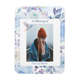 Memorial Keepslag Hummingbird Blue Rozen Magneet