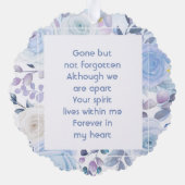 Memorial Keepslag Hummingbird Blue Rozen Ornament Kaart (Achterkant)