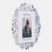 Memorial Keepslag Hummingbird Blue Rozen Ornament Kaart (Rechts)