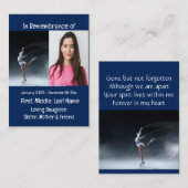 Memorial Keepslag Skater Schaatsen Visitekaartje (Voorkant / Achterkant)
