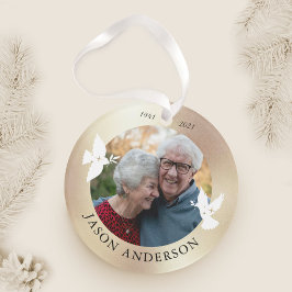 Memorial Keepslag White Dove Faux Gold Ornament