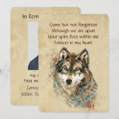 Memorial Keepslag Wolf Wolves Animal art Kaart (Voorkant / Achterkant)