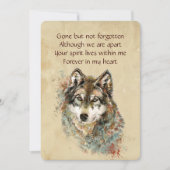 Memorial Keepslag Wolf Wolves Animal art Kaart (Voorkant)