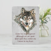 Memorial Keepslag Wolf Wolves Animal art Kaart (Staand voorkant)