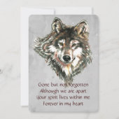 Memorial Keepslag Wolf Wolves Animal art Kaart (Voorkant)
