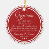 Memorial Kerstmis in Heaven Foto Keramisch Ornament (Voorkant)