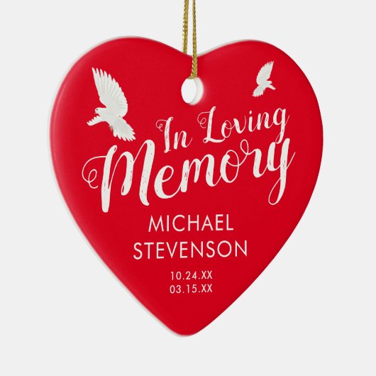 Memorial-kerstmis Keramisch Ornament (Rechts)